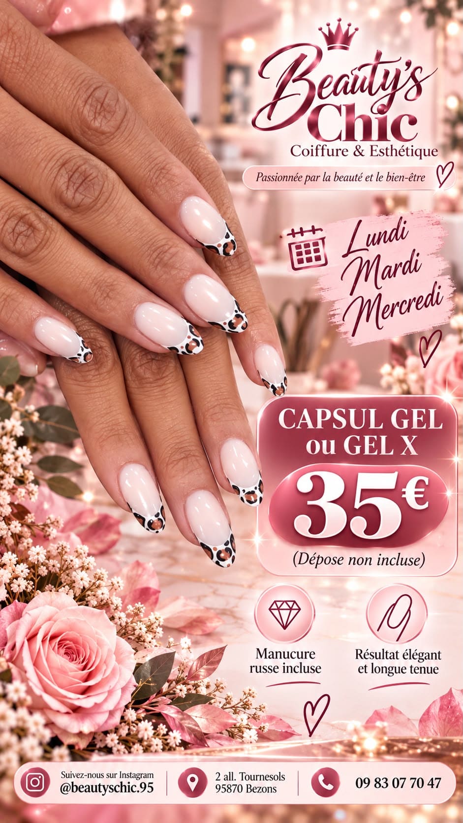 Flyer capsule gel ou gel X 35 euros
